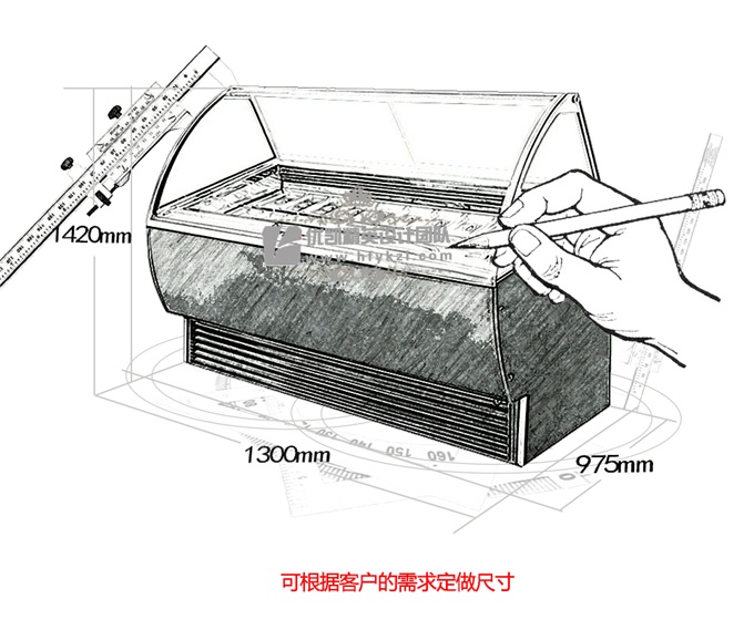 附燈箱型冰淇淋展示柜