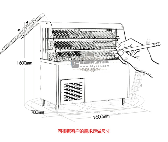 不銹鋼敞開蔬果保鮮柜（暢銷產(chǎn)品）